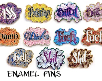 Flowery Language Enamel Pins