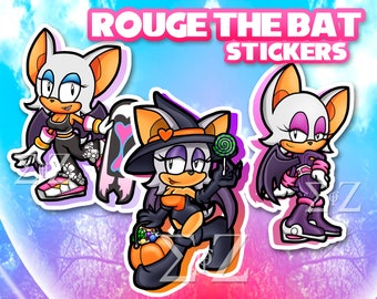 Rouge the Bat Stickers - Sonic Heroes Sonic Riders or SA2B Halloween Outfit - SEGA Sonic the Hedgehog Nintendo GameCube