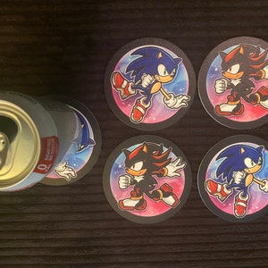 SEGA Sonic & Shadow Drink Coaster Set Adventure 2 Battle Sonic the Hedgehog and Shadow the Hedgehog SA2B SA2 Dreamcast Nintendo Gamecube