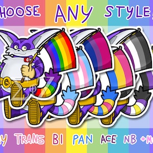 SEGA ソニック・ザ・ヘッジホッグ ビッグ・ザ・キャット LGBT プライド フラッグ ビニール ステッカー - ゲイ、バイ、トランス、NB、パン、エース、レズなどを選択 - カスタマイズ可能なオプション!