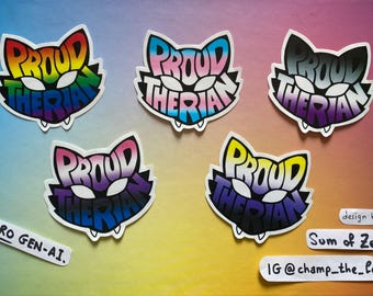 Therian Pride Sticker - many Queer LGBTQIA+ options!