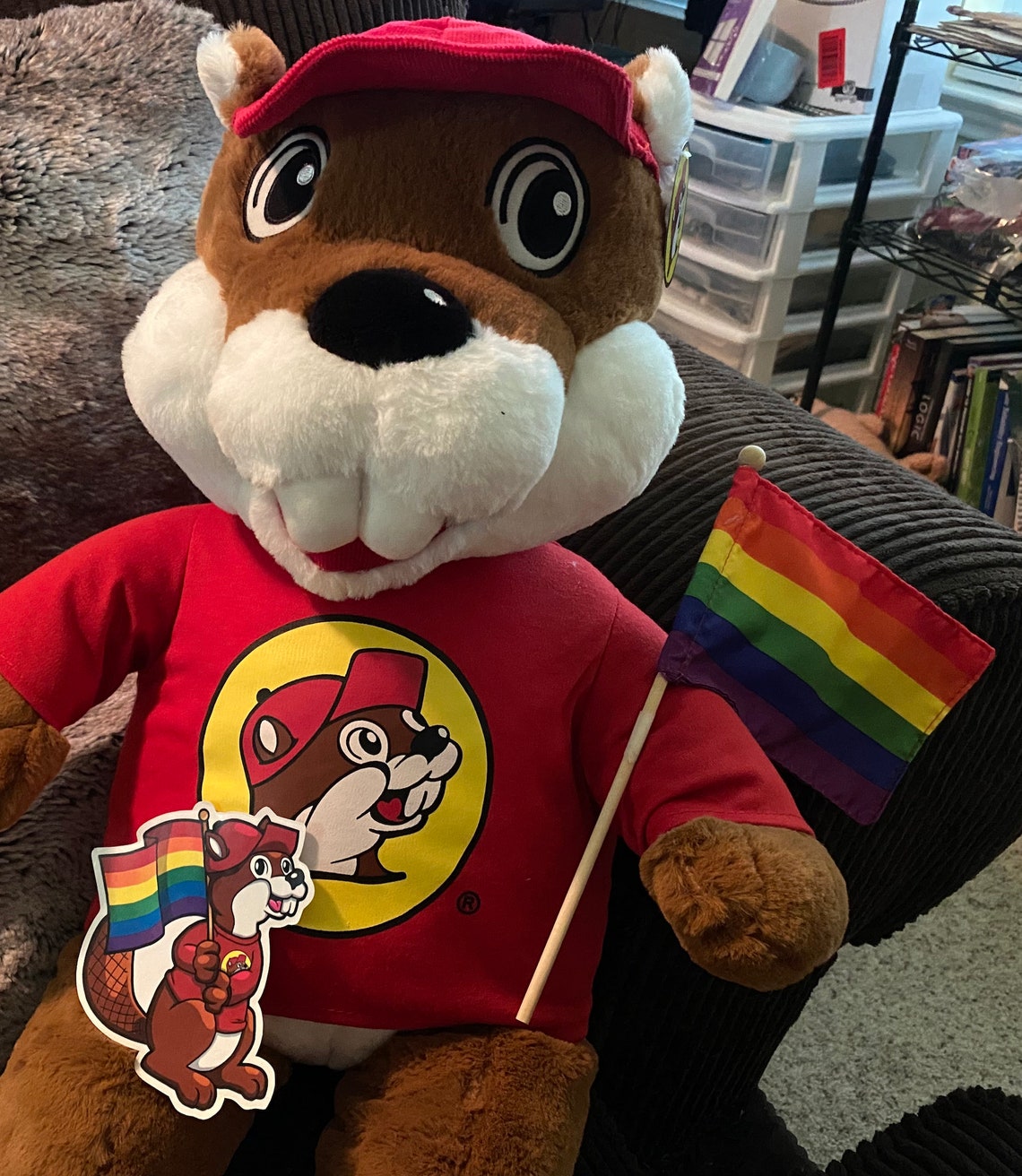 BUC-EE’S Vinyl Sticker with Texas State Flag or Gay Pride | Etsy