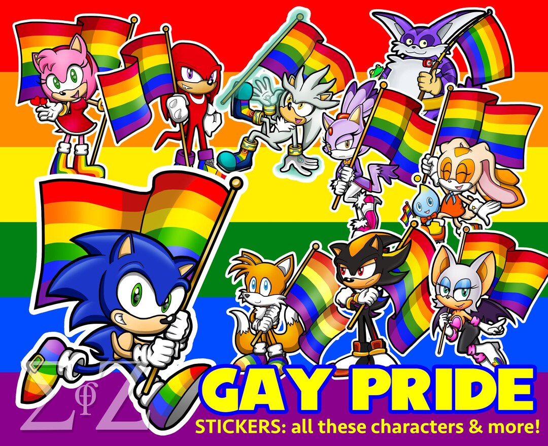 Gay Pride Sonic The Hedgehog Flag Vinyl Stickers LGBTQ Choose Tails Gay Pride Sonic The Hedgehog Flag Vinyl Stickers LGBTQ Choose Tails