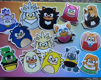Sonic the Hedgehog Squishy Marshmallow Stickers