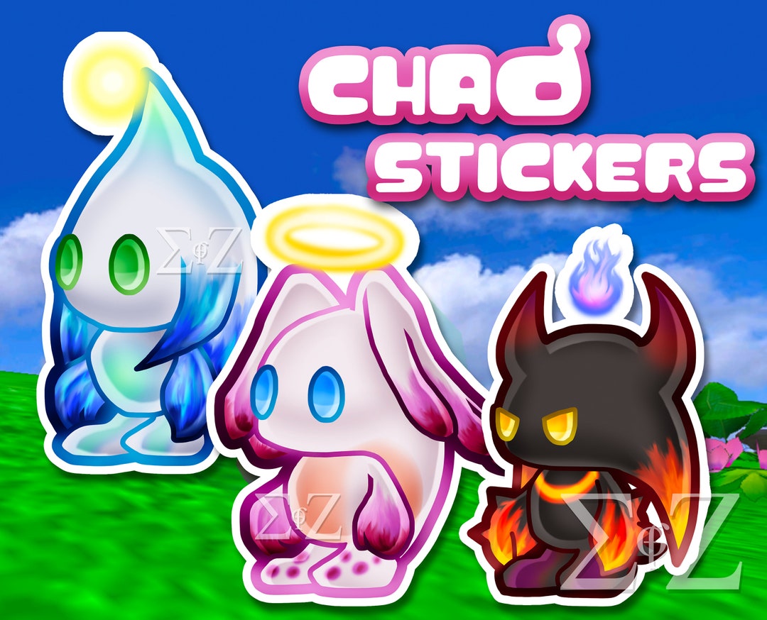 Sonic: Chao Vinyl Sticker Set Chao Hero Chao Dark Chao 