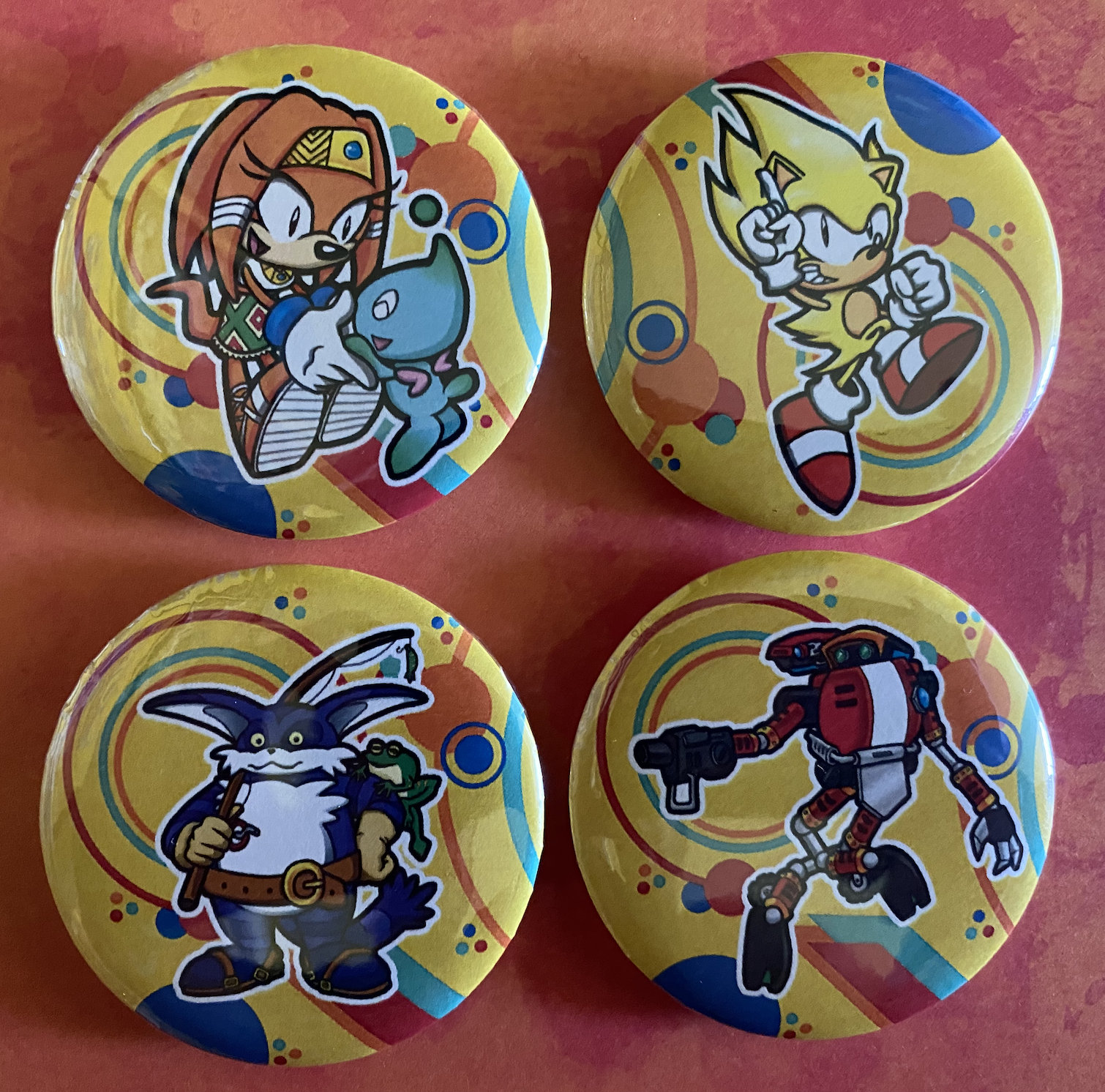 SEGA Sonic Mania Pin Buttons Incl. Sonic the Hedgehog Tails 