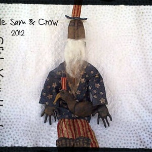 E Pattern Black Uncle Sam and Crow Click Your Heels Pattern