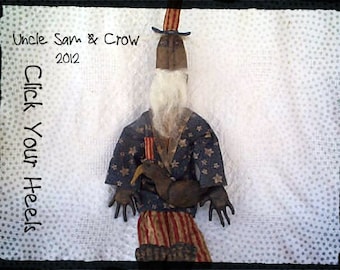 E Pattern Black Uncle Sam and Crow Click Your Heels Pattern