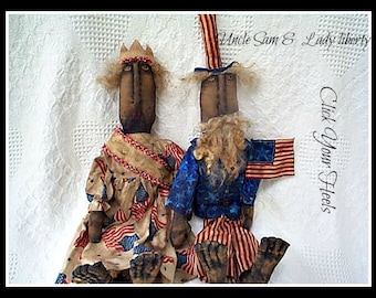 E Pattern Uncle Sam & Lady Liberty Pattern Click Your Heels
