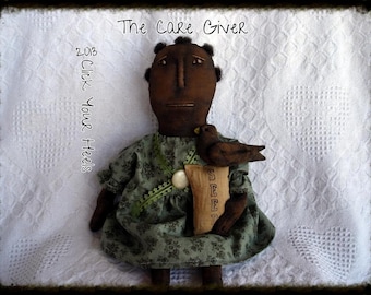 E Pattern....Primitive doll pattern The Care Giver  Click Your Heels