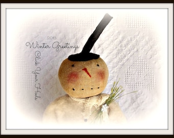 E - Pattern... Winter Greetings Snowman.... Click Your Heels....