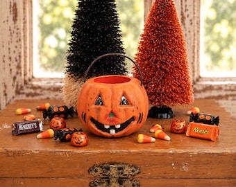 Little Primitive Halloween Candy Pail