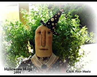 E Pattern Primitive Halloween Witch Doll Click Your Heels
