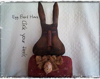 E Pattern Egg Bert Hare Rabbit Pattern   Click Your Heels