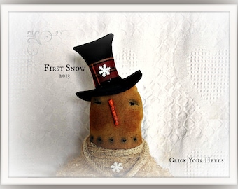 E Pattern  First Snow Snowman   Click Your Heels
