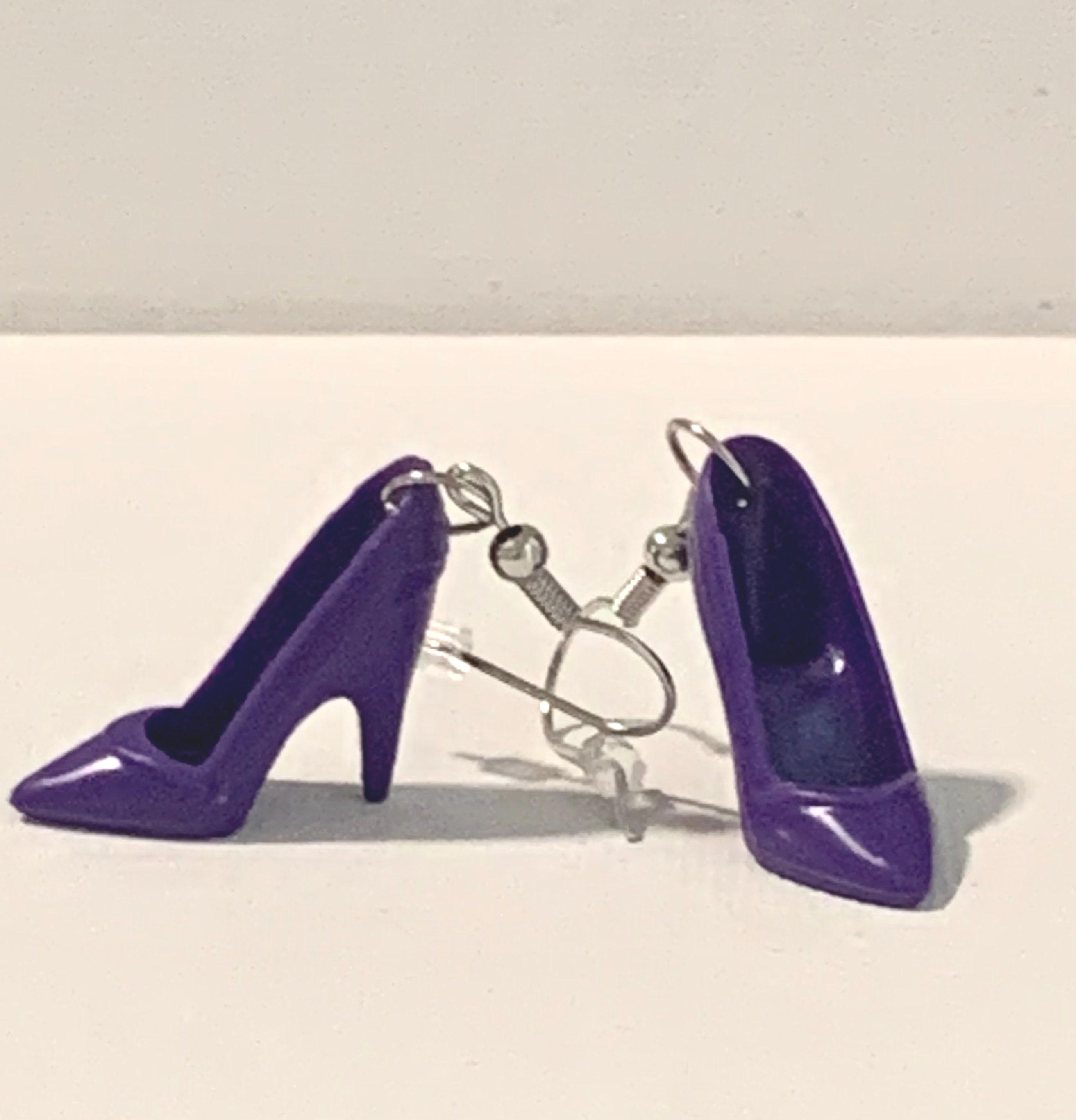 Purple Stiletto Earrings