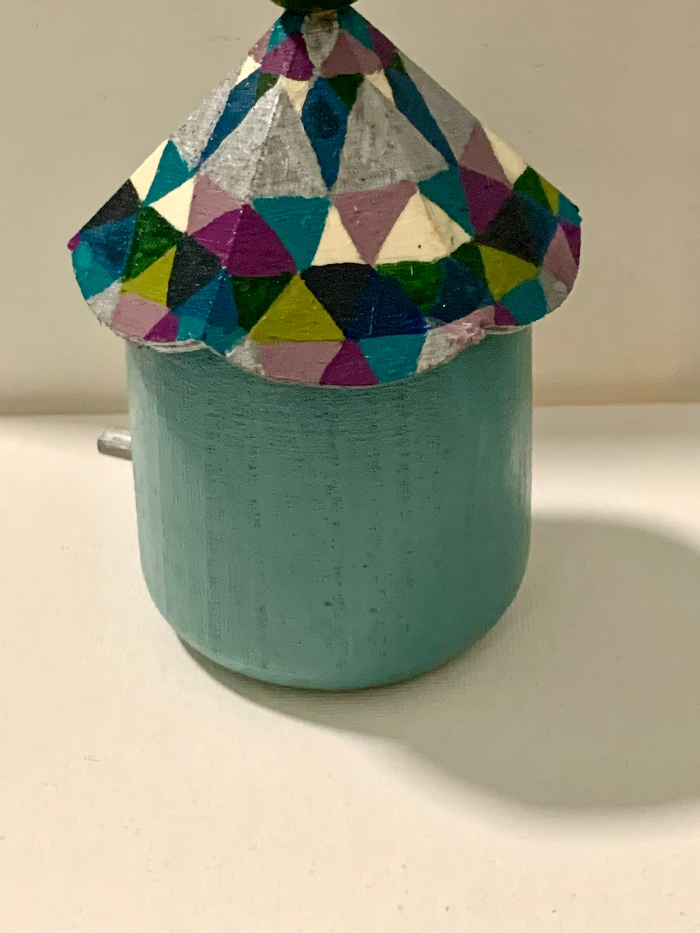 Scalloped Blue Birdhouse - Thumbnail 6