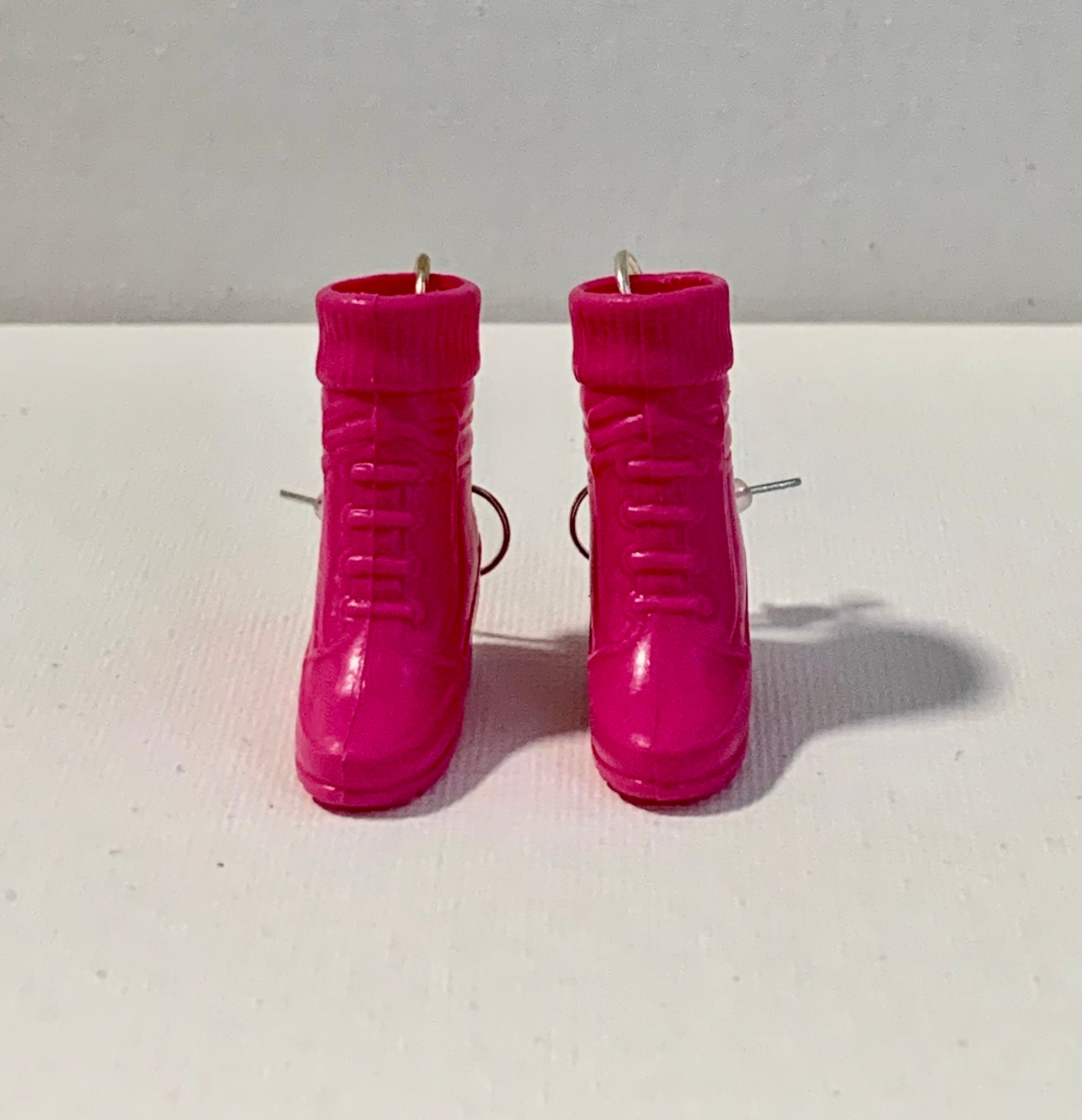 Pink Hiking Boot Earrings - Thumbnail 2