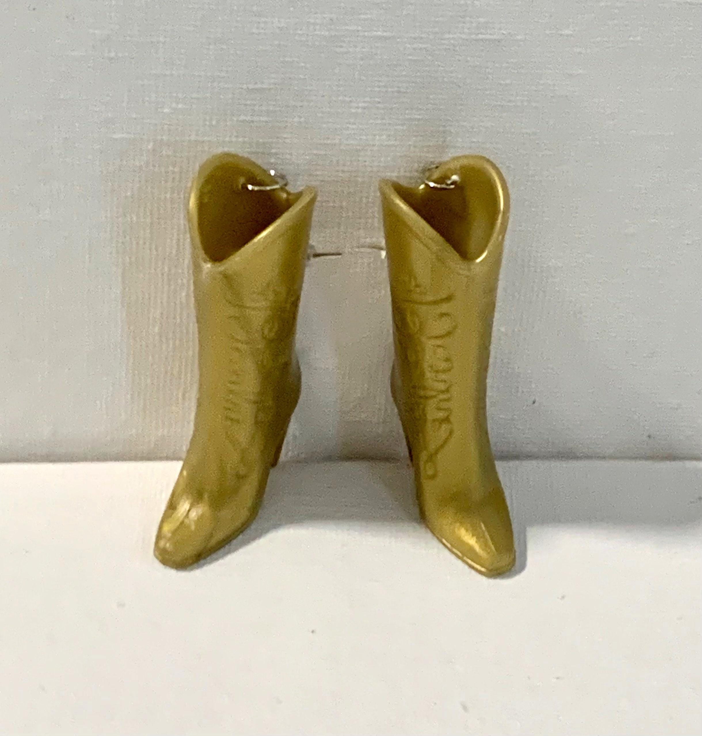 Gold Cowgirl Earrings - Thumbnail 2