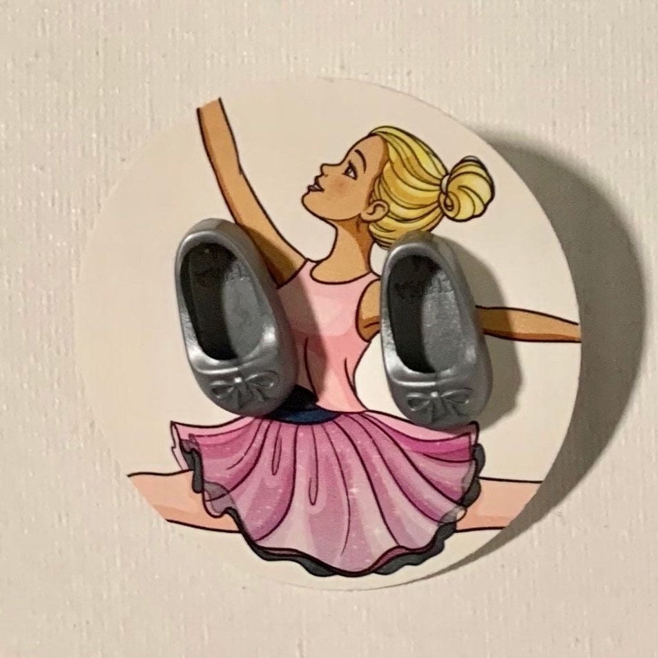 Silver ballet flat earrings - Thumbnail 4