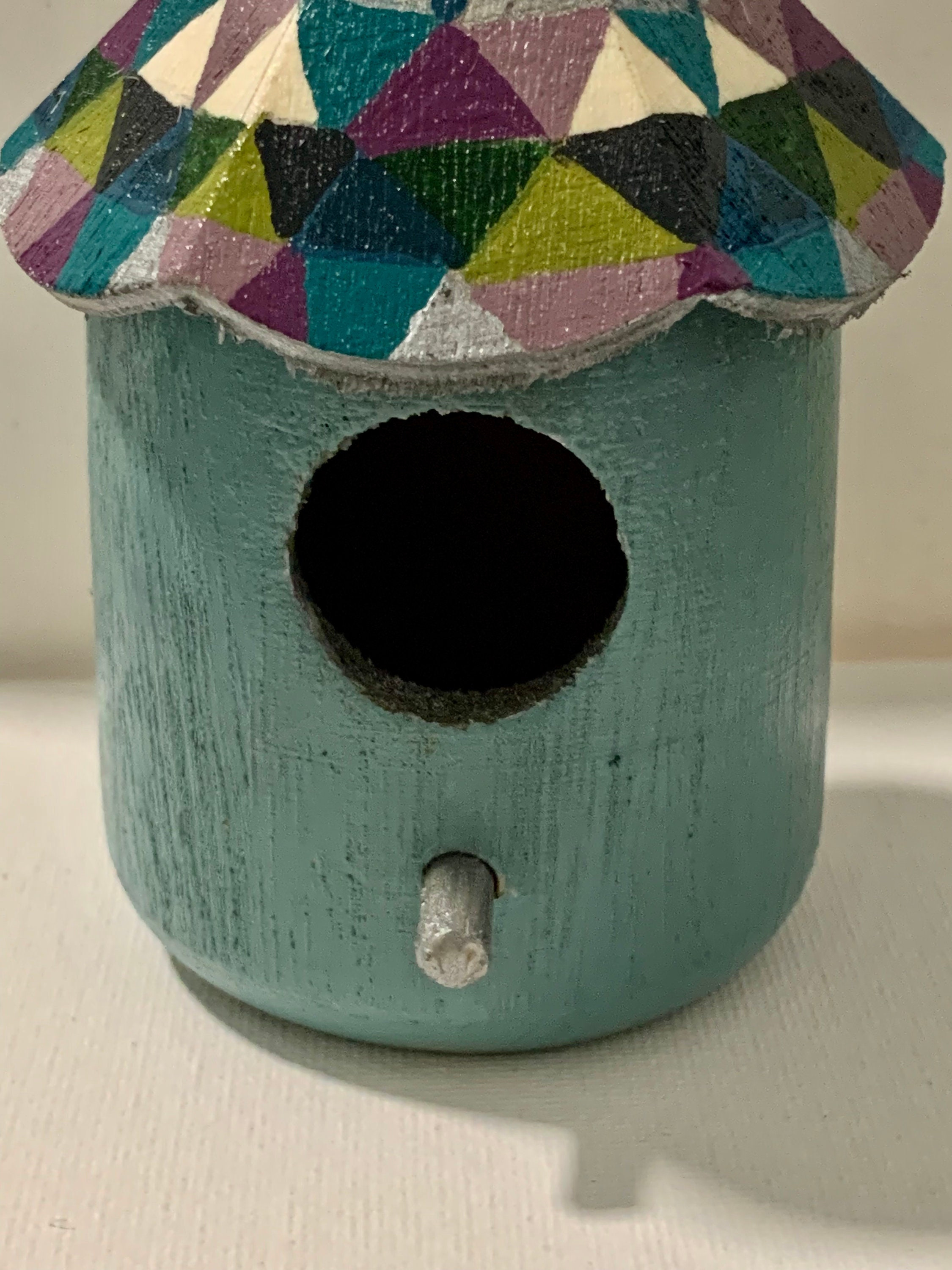 Scalloped Blue Birdhouse - Thumbnail 3