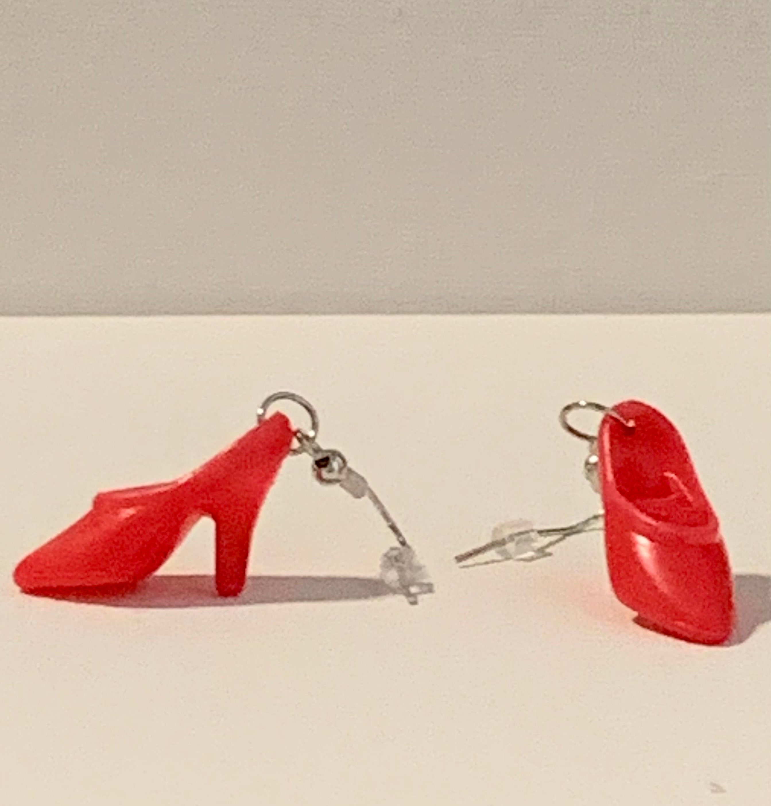 Red Stiletto Earrings - Thumbnail 2