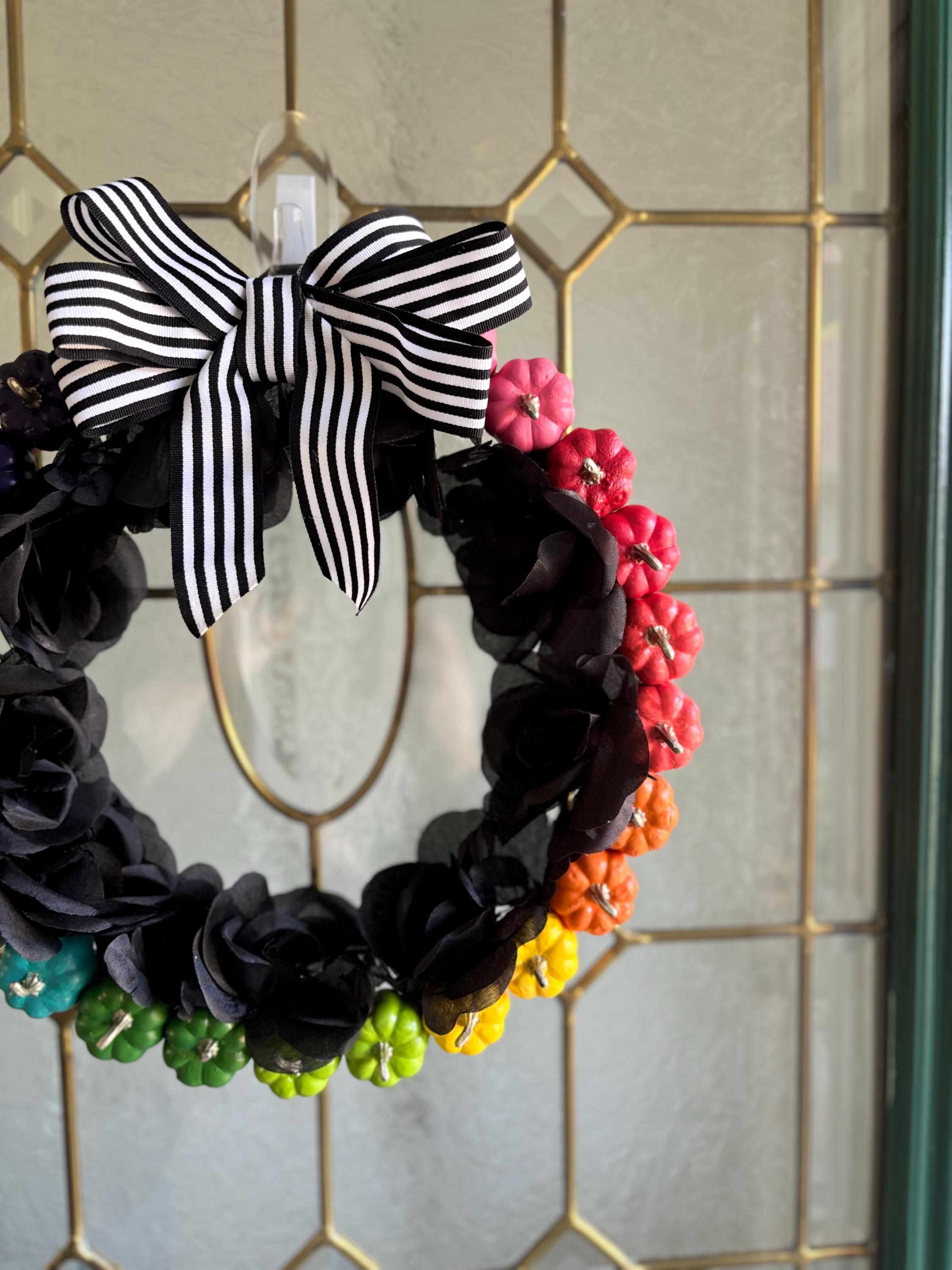 Colorful Pumpkin Wreath - Thumbnail 6