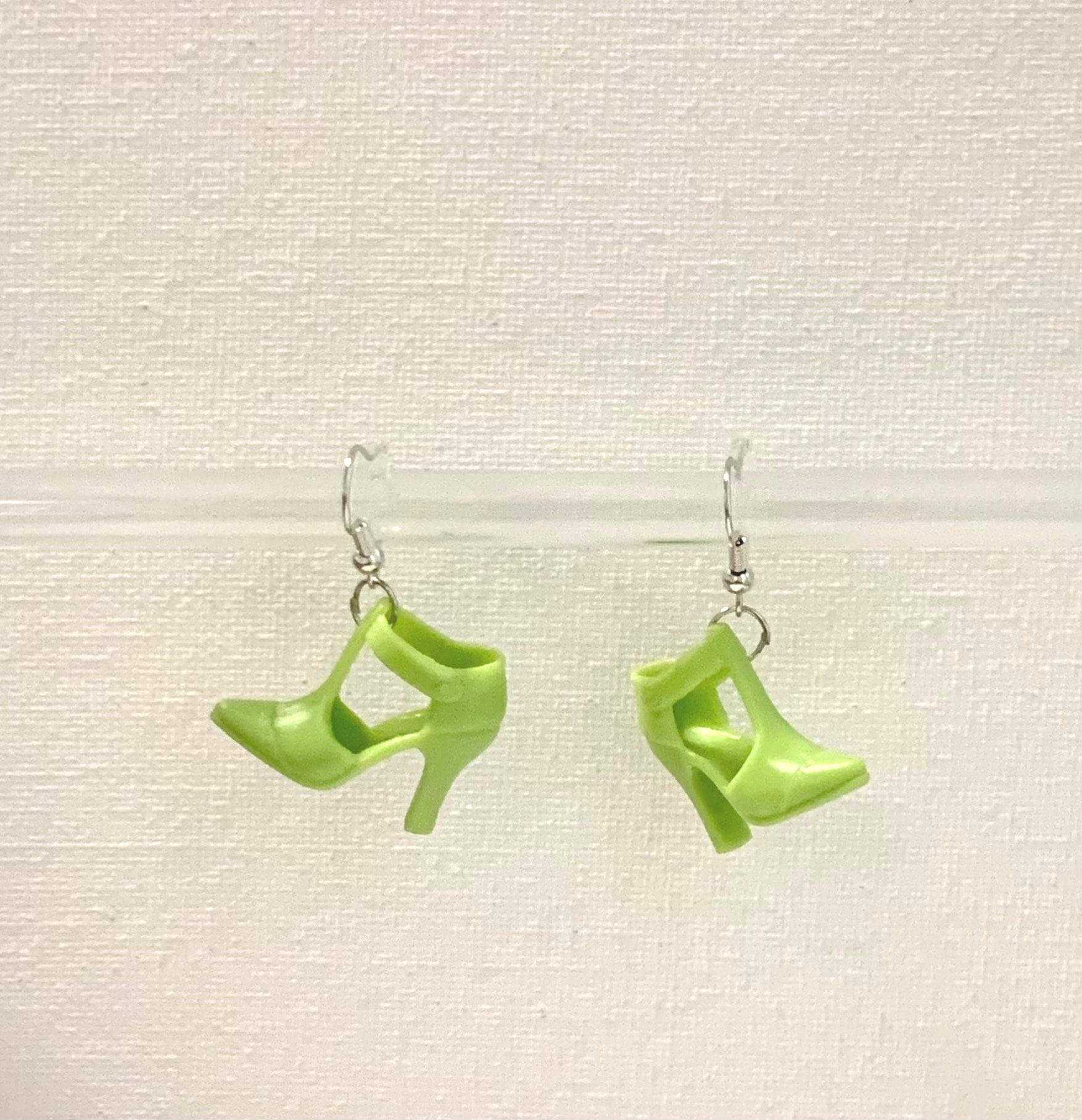 Green Stiletto Earrings