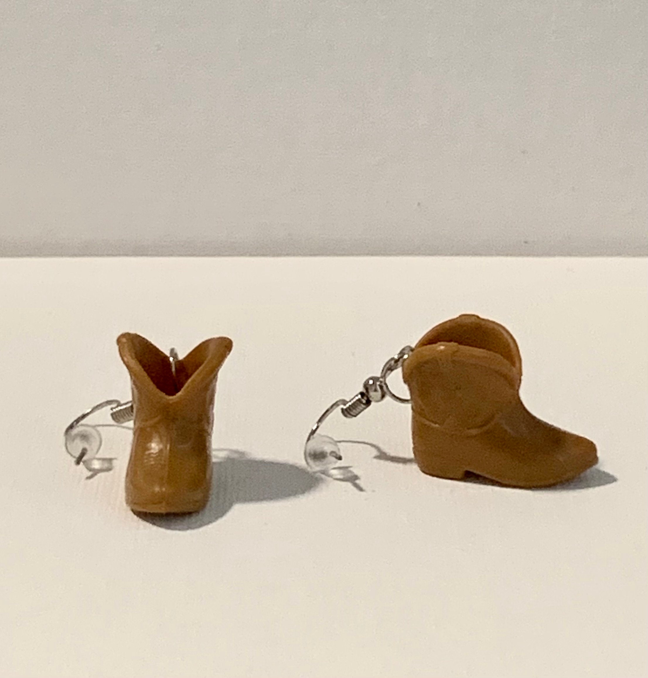 Mini Cowgirl Boot Earrings - Thumbnail 3