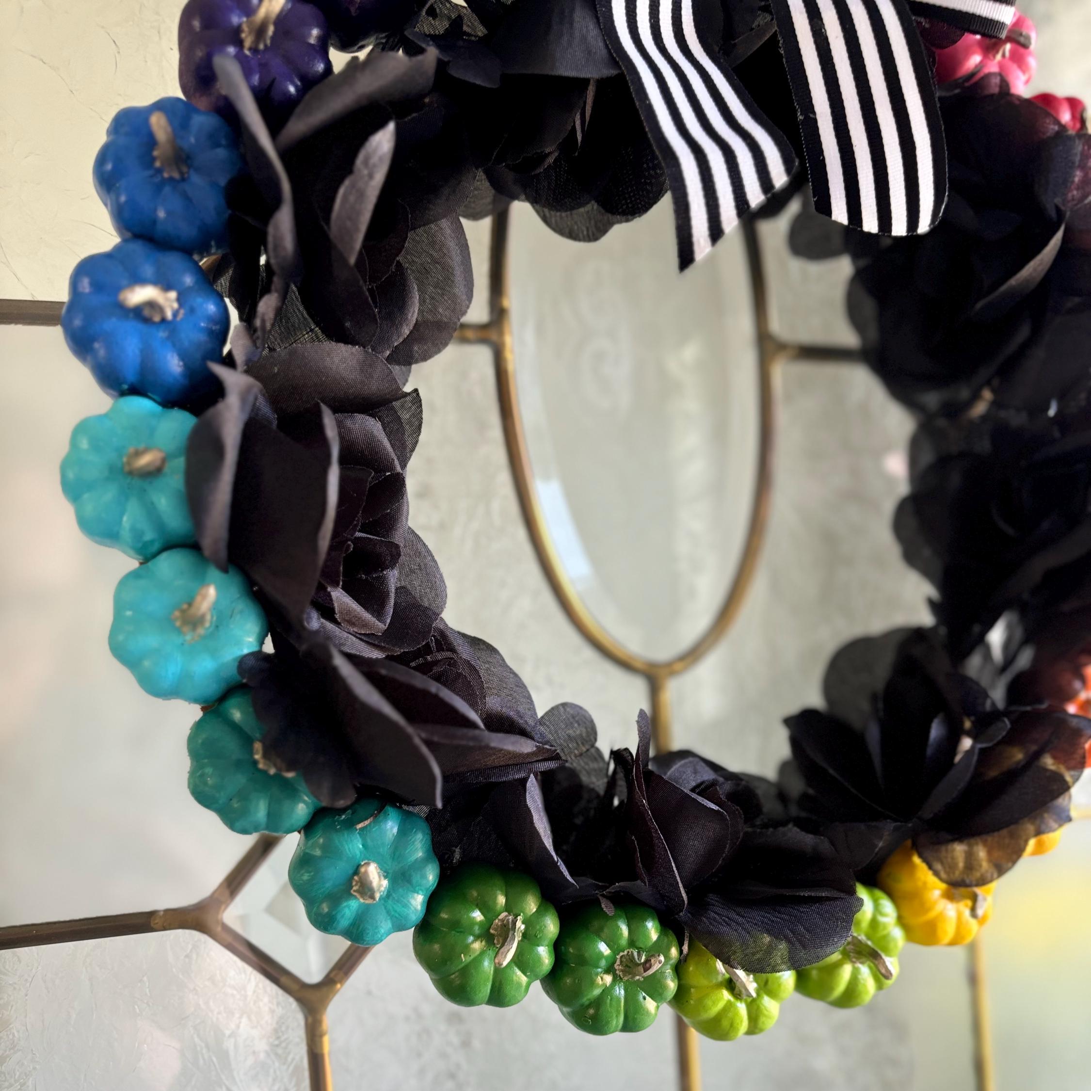 Colorful Pumpkin Wreath - Thumbnail 5