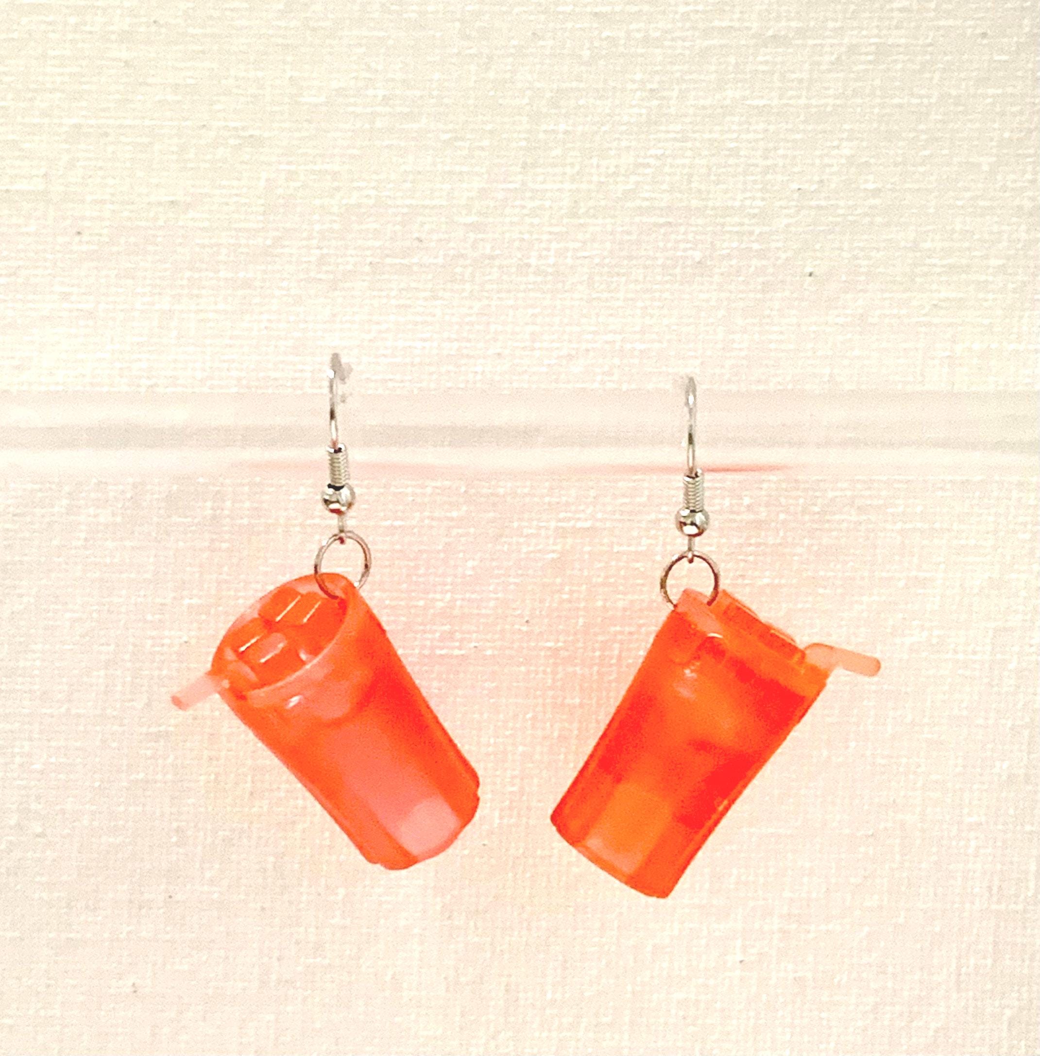 Pink Soda Glass Earrings
