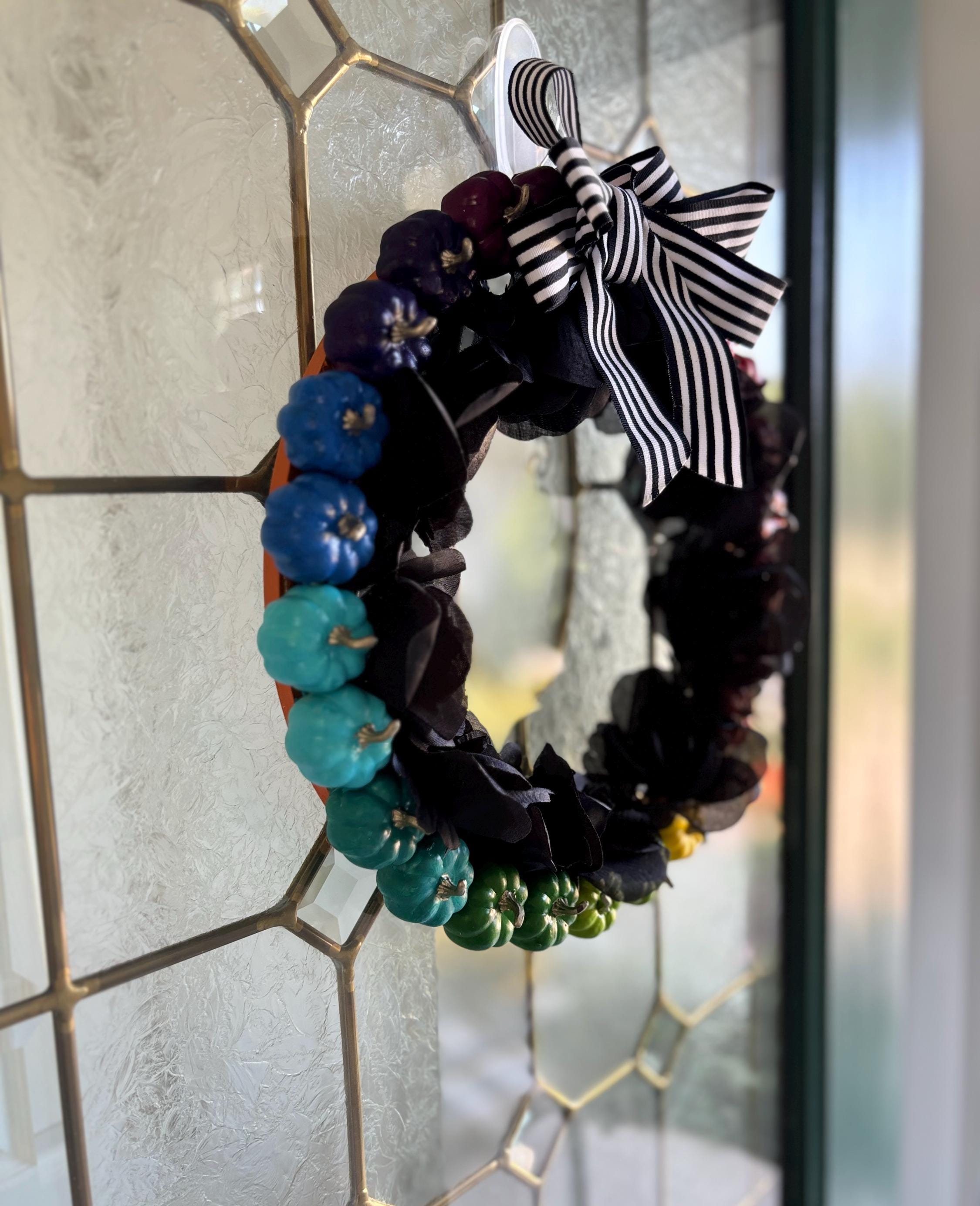 Colorful Pumpkin Wreath - Thumbnail 3