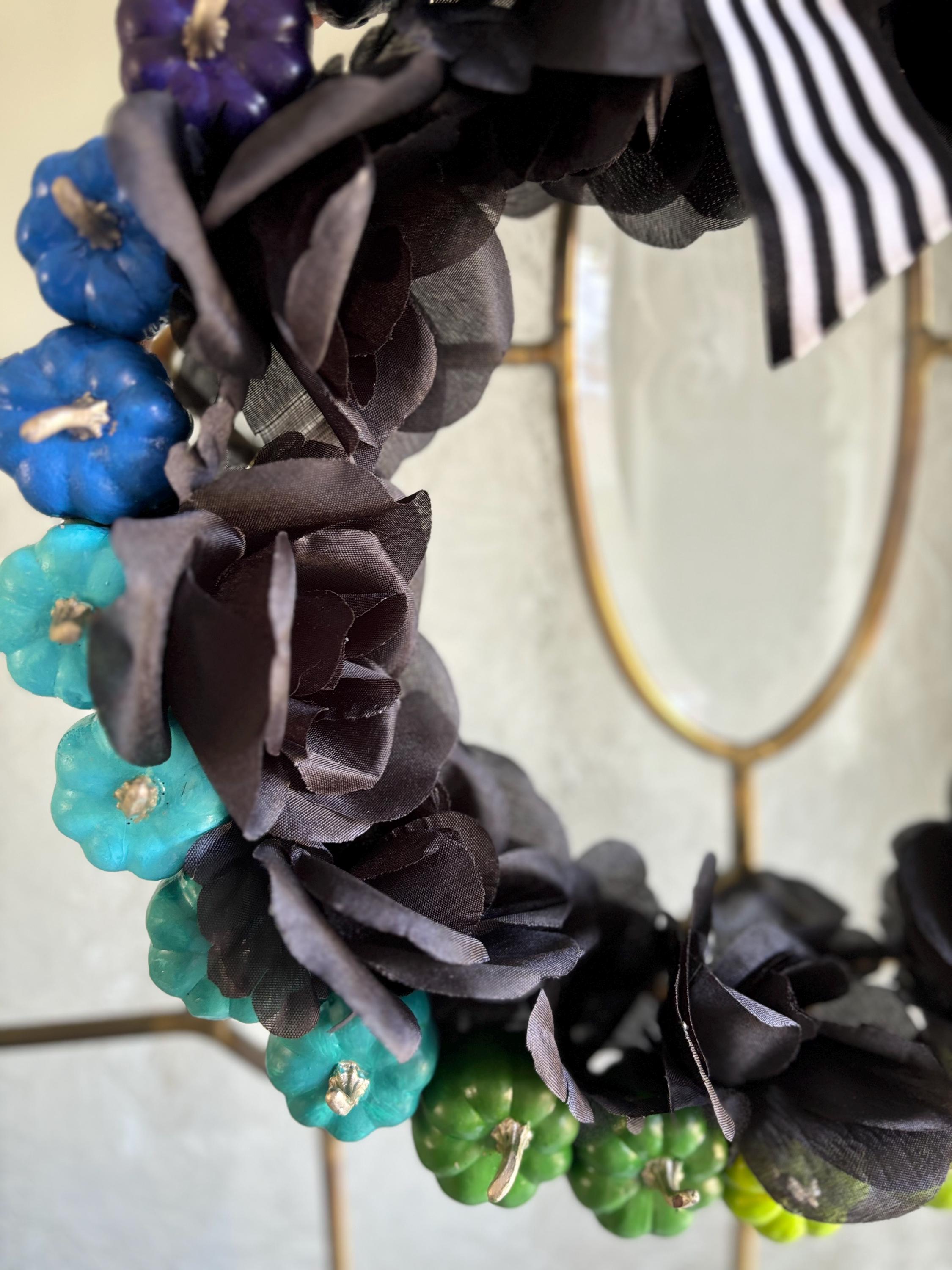 Colorful Pumpkin Wreath - Thumbnail 4