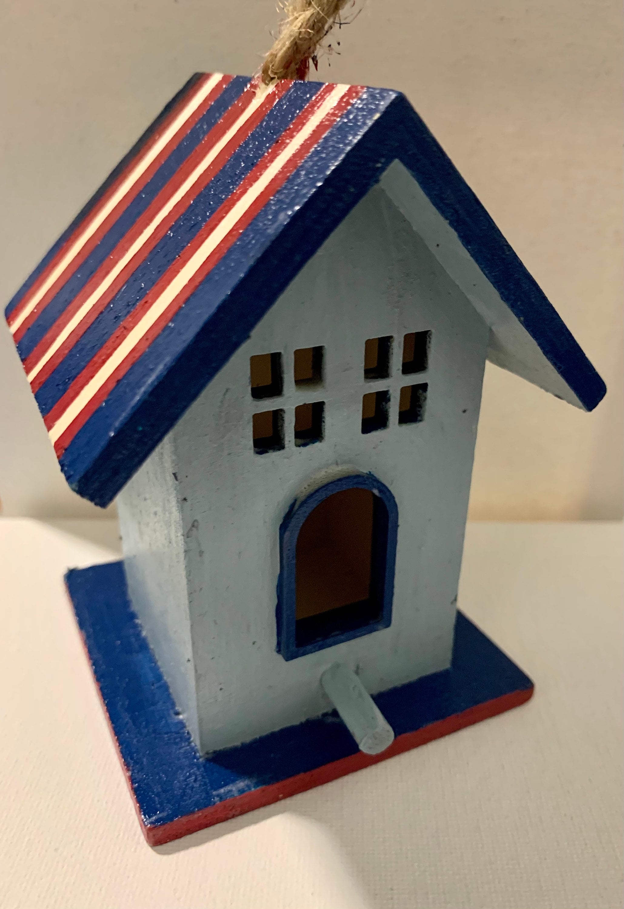 Blue & Red Birdhouse - Thumbnail 4