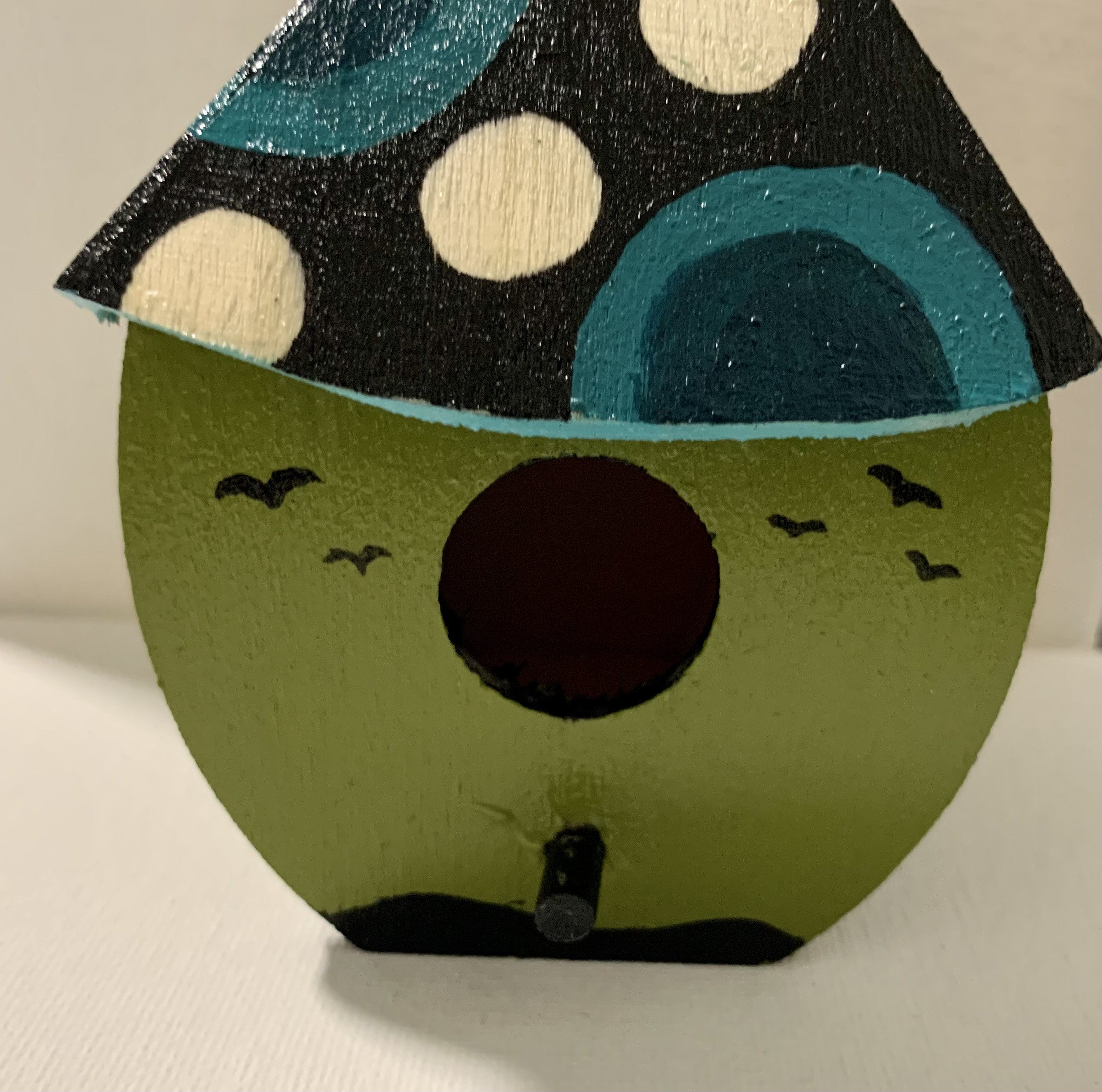 Olive Green Birdhouse - Thumbnail 2
