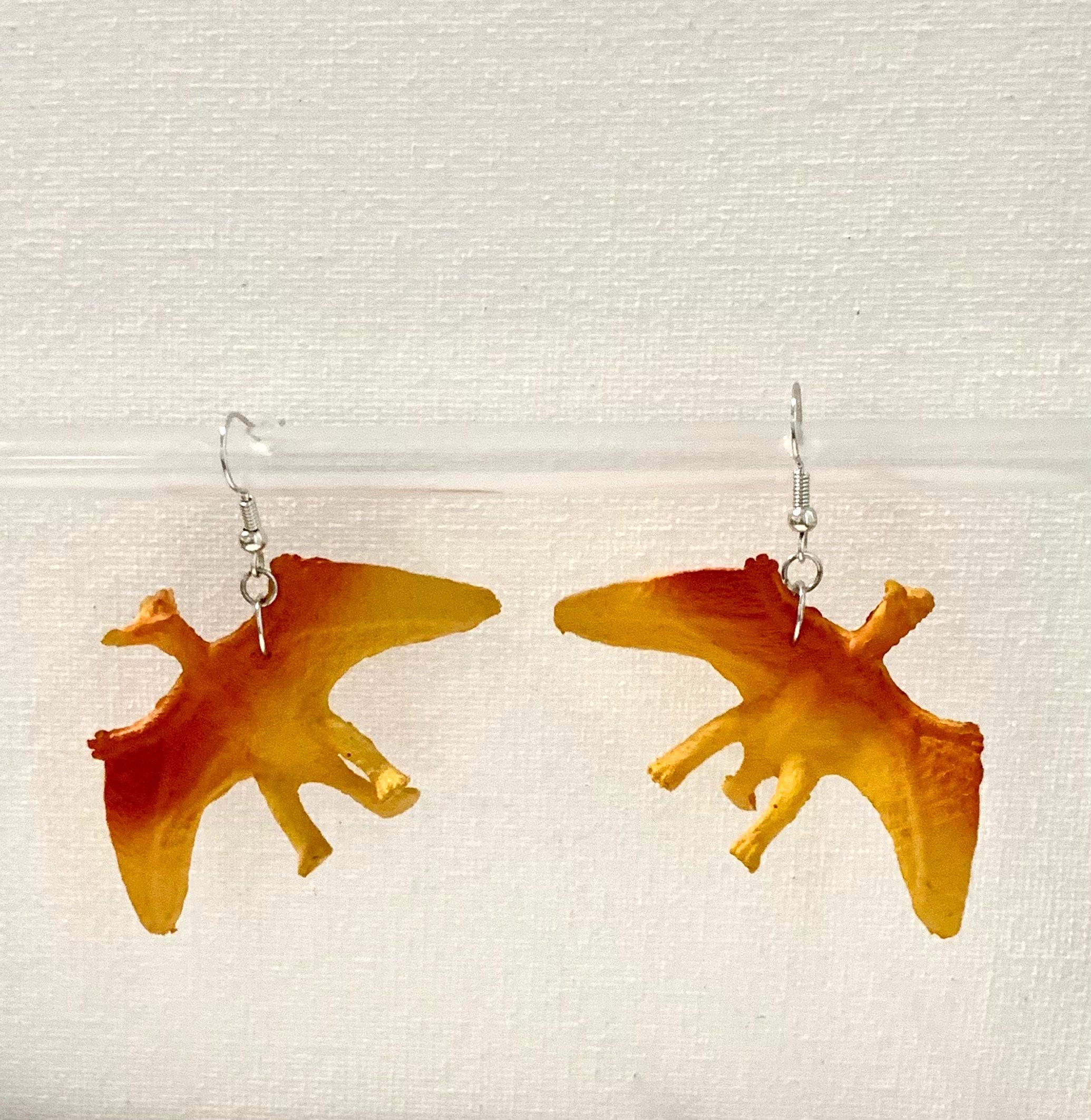 Yellow Dino Earrings