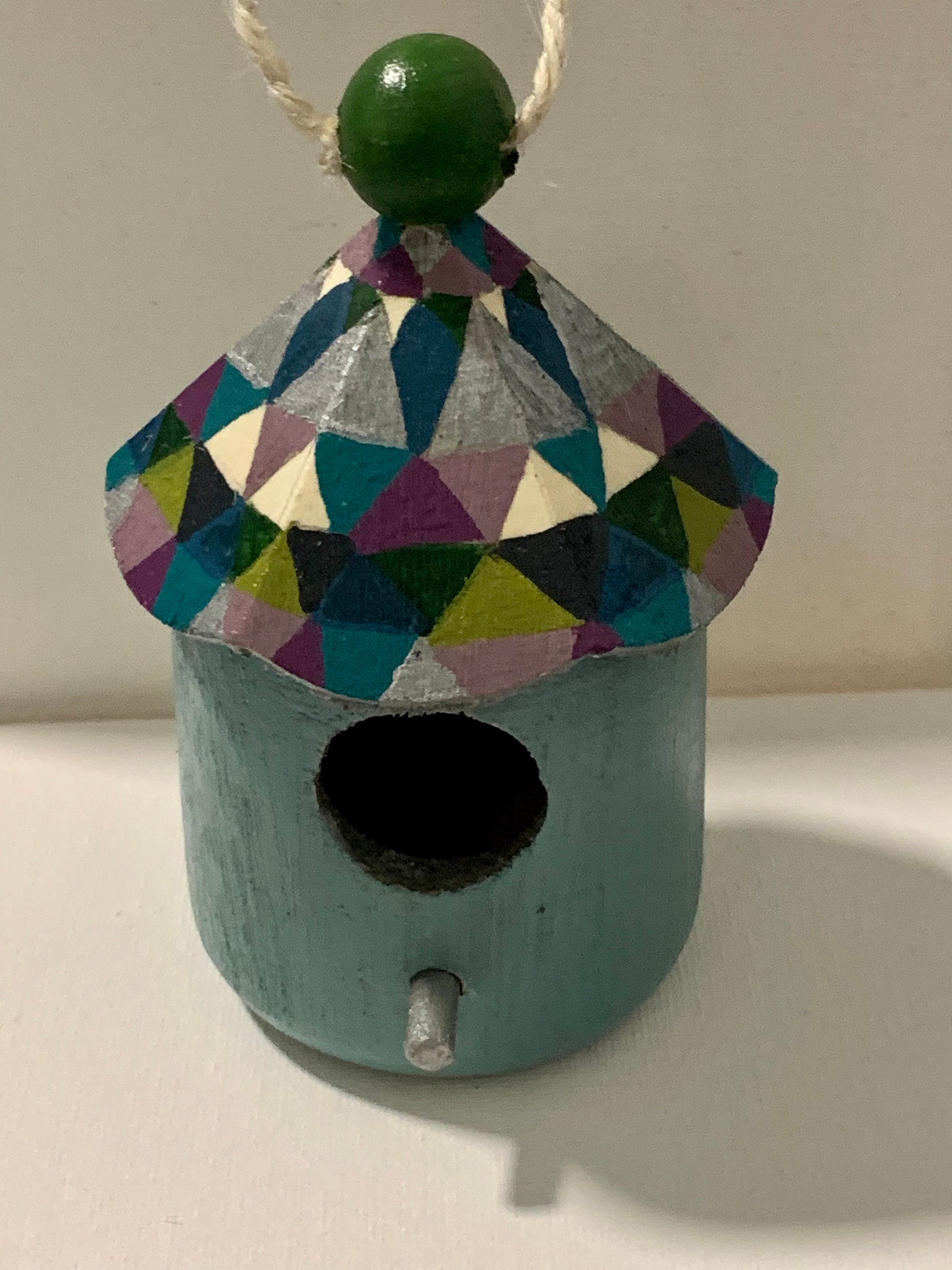 Scalloped Blue Birdhouse - Thumbnail 5