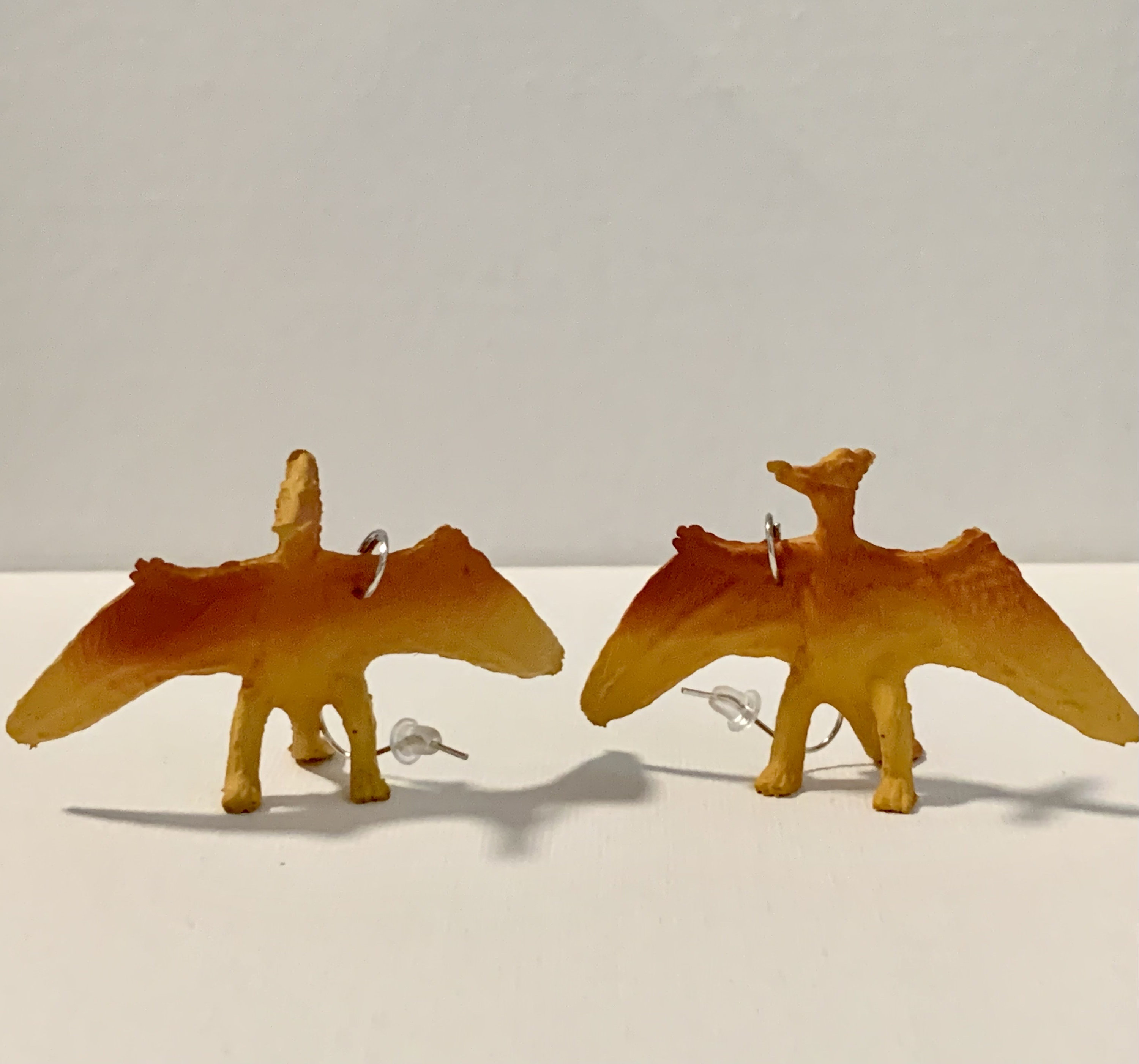 Yellow Dino Earrings - Thumbnail 4