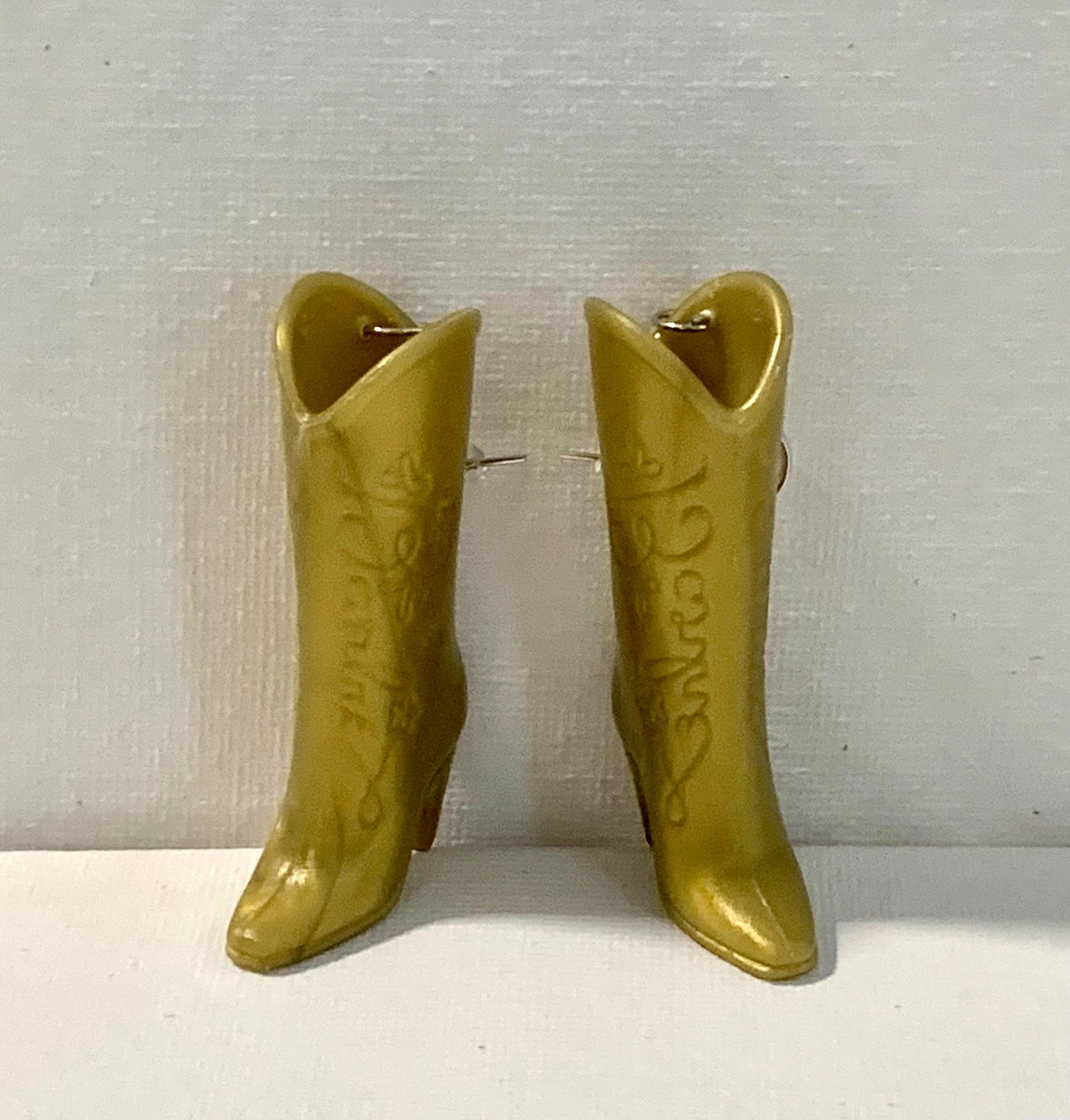 Gold Cowgirl Earrings - Thumbnail 4