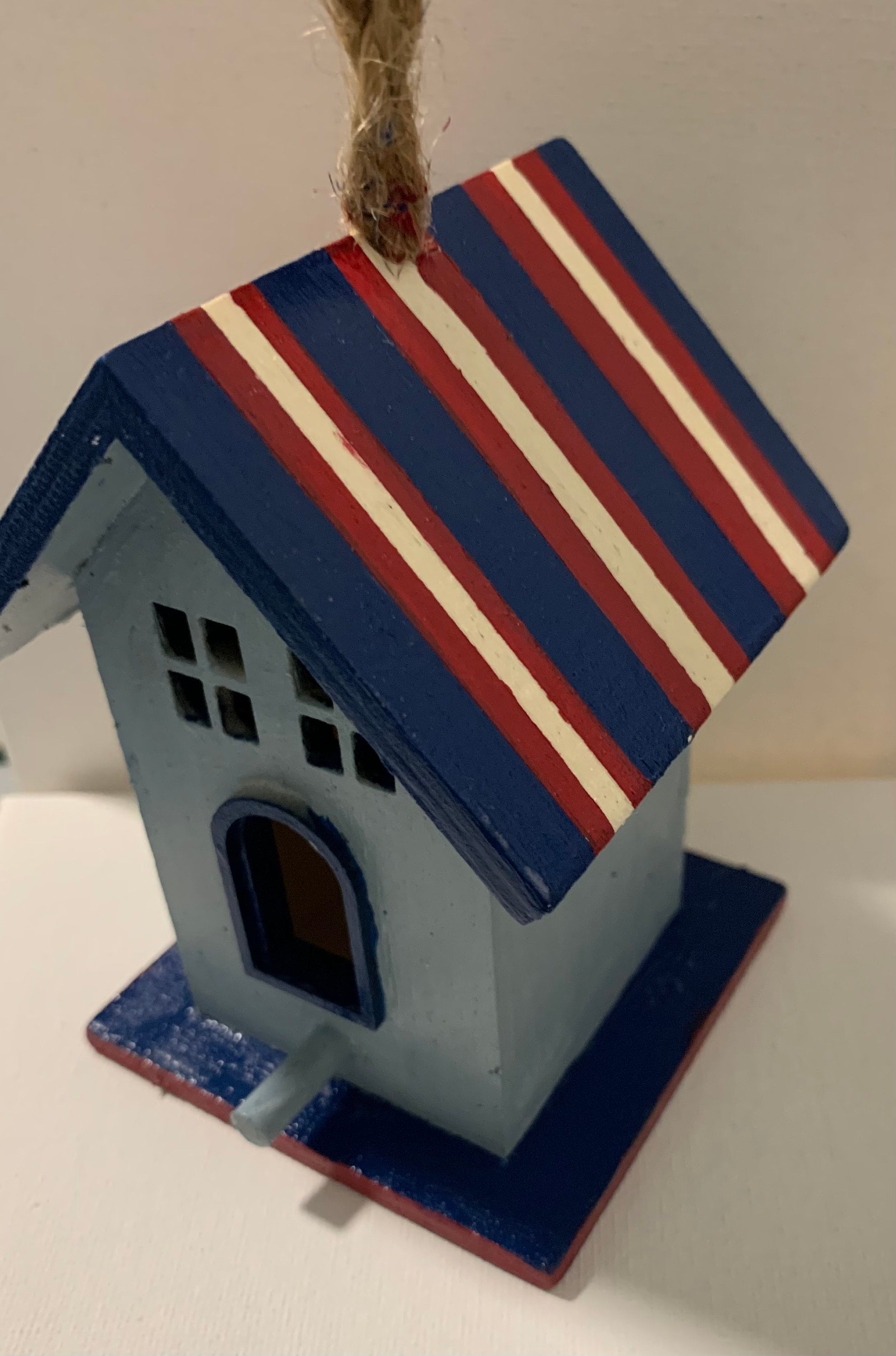 Blue & Red Birdhouse - Thumbnail 5