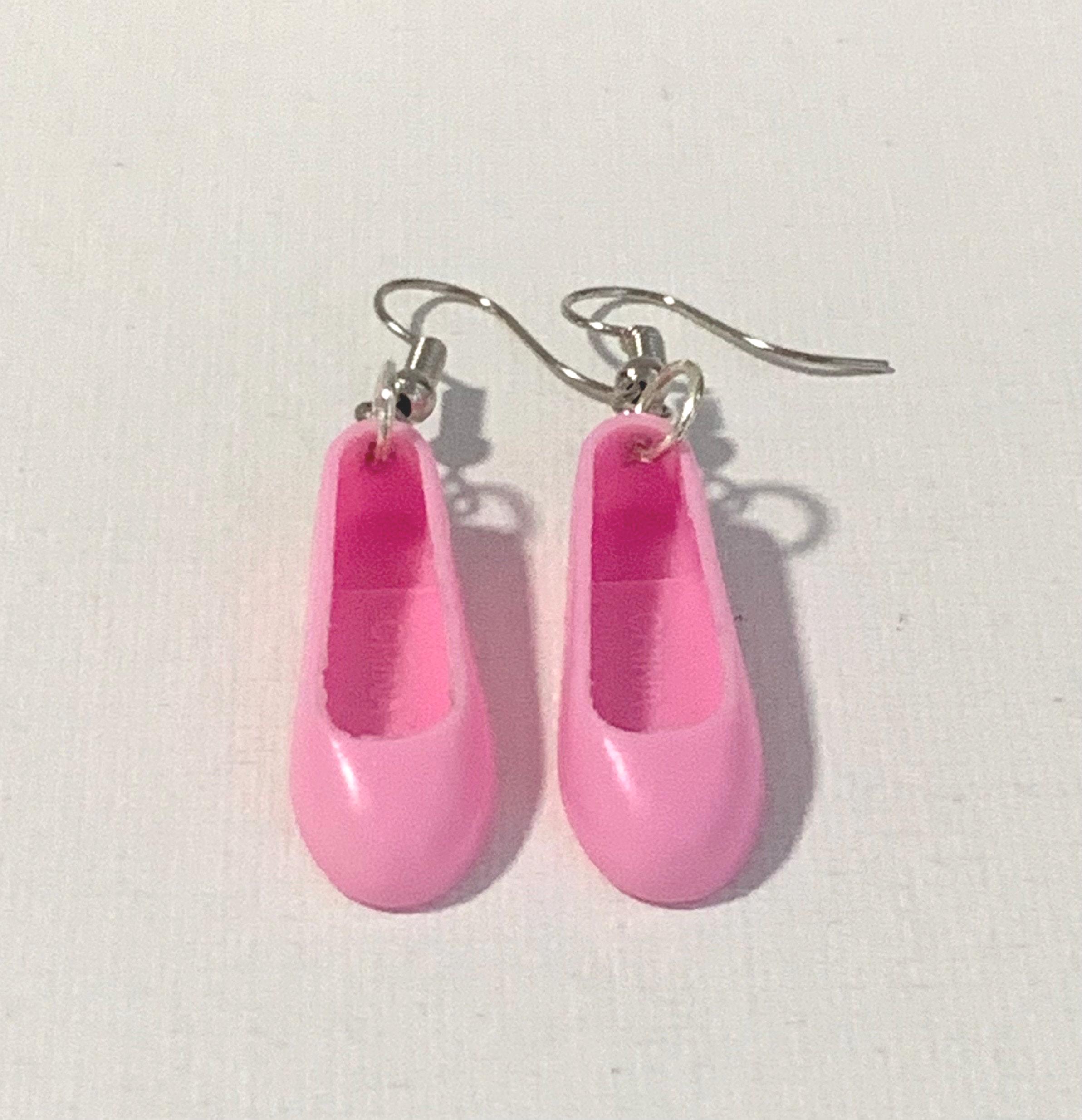 Pink Ballet Flat Earrings