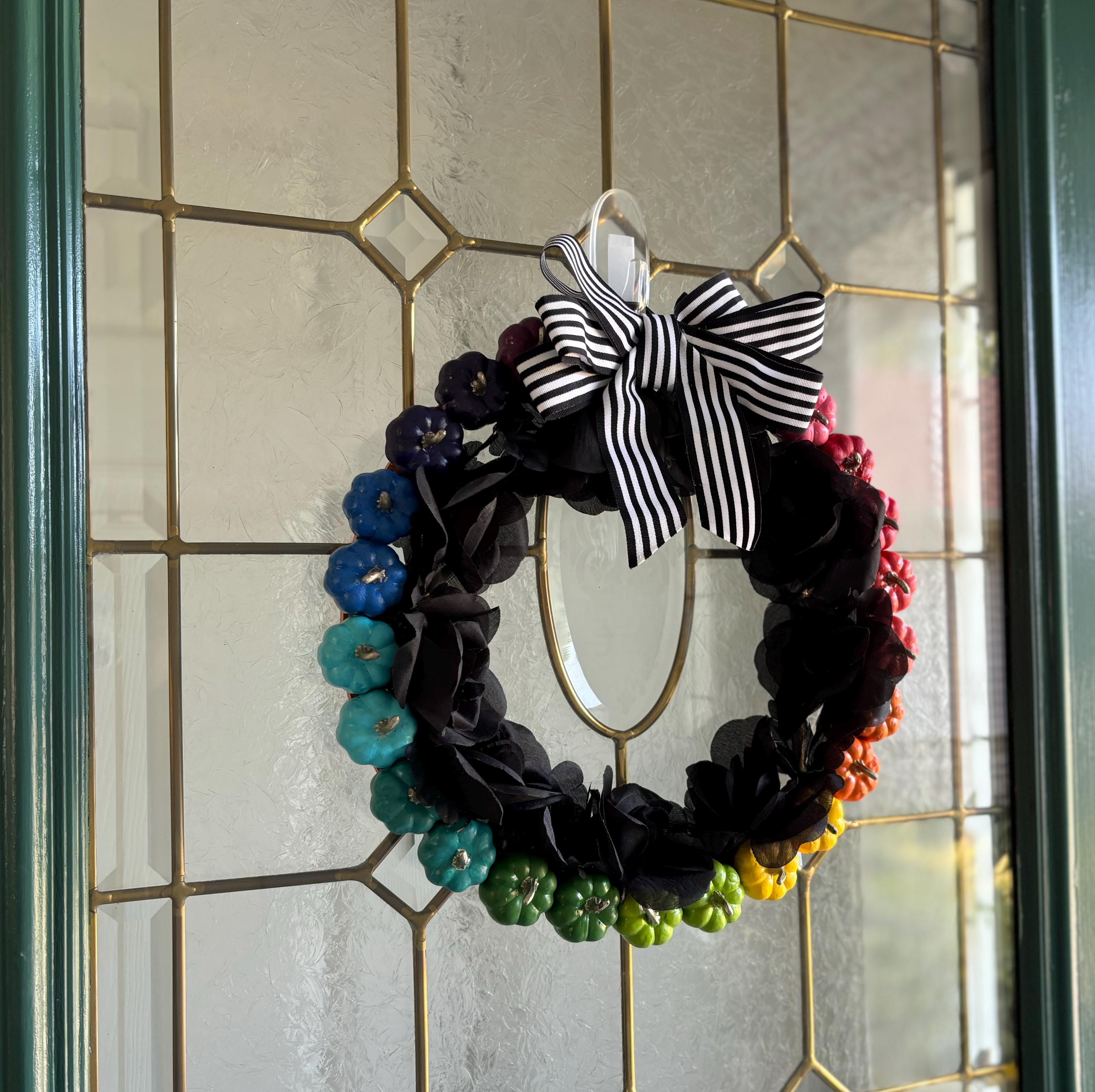 Colorful Pumpkin Wreath - Thumbnail 2