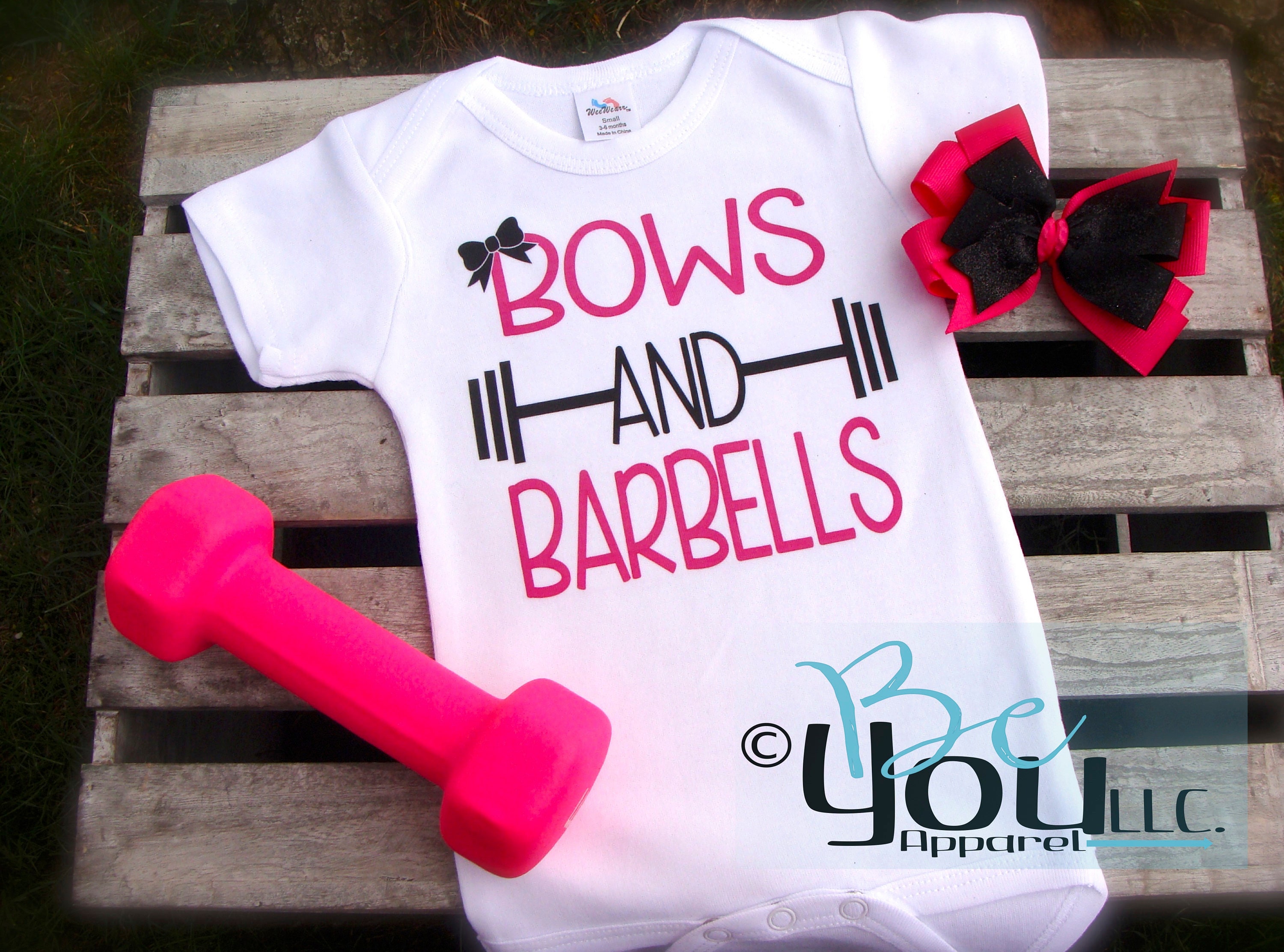 Bows and Barbells weight lifting curls workout shirt Etsy