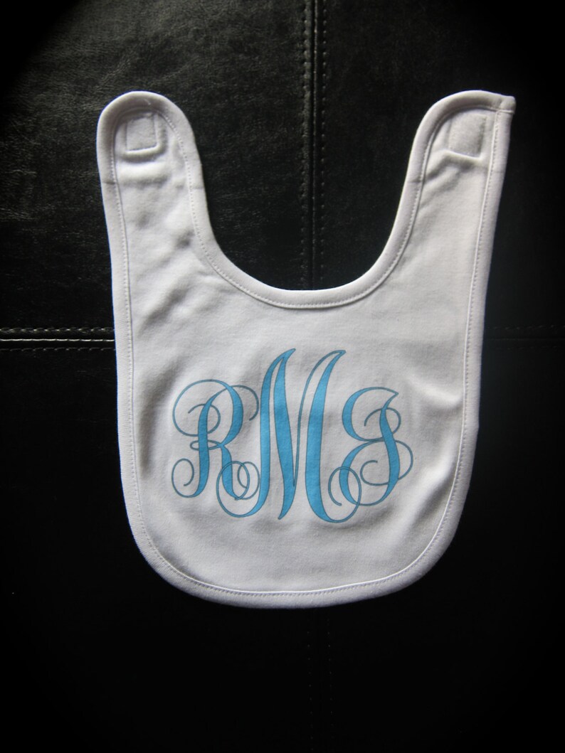 Personalized Monogrammed Bib for baby boy or baby girl gift Etsy