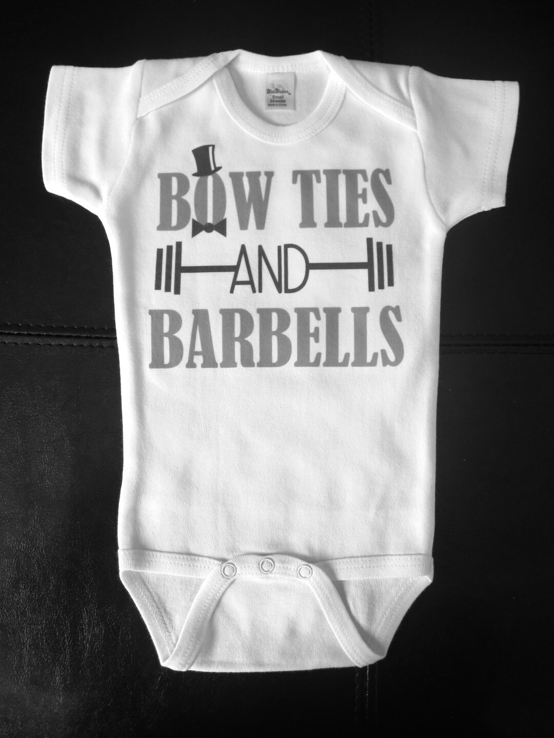 Bow Ties and Barbells Funny Cute Novelty Baby Boy Weight Etsy