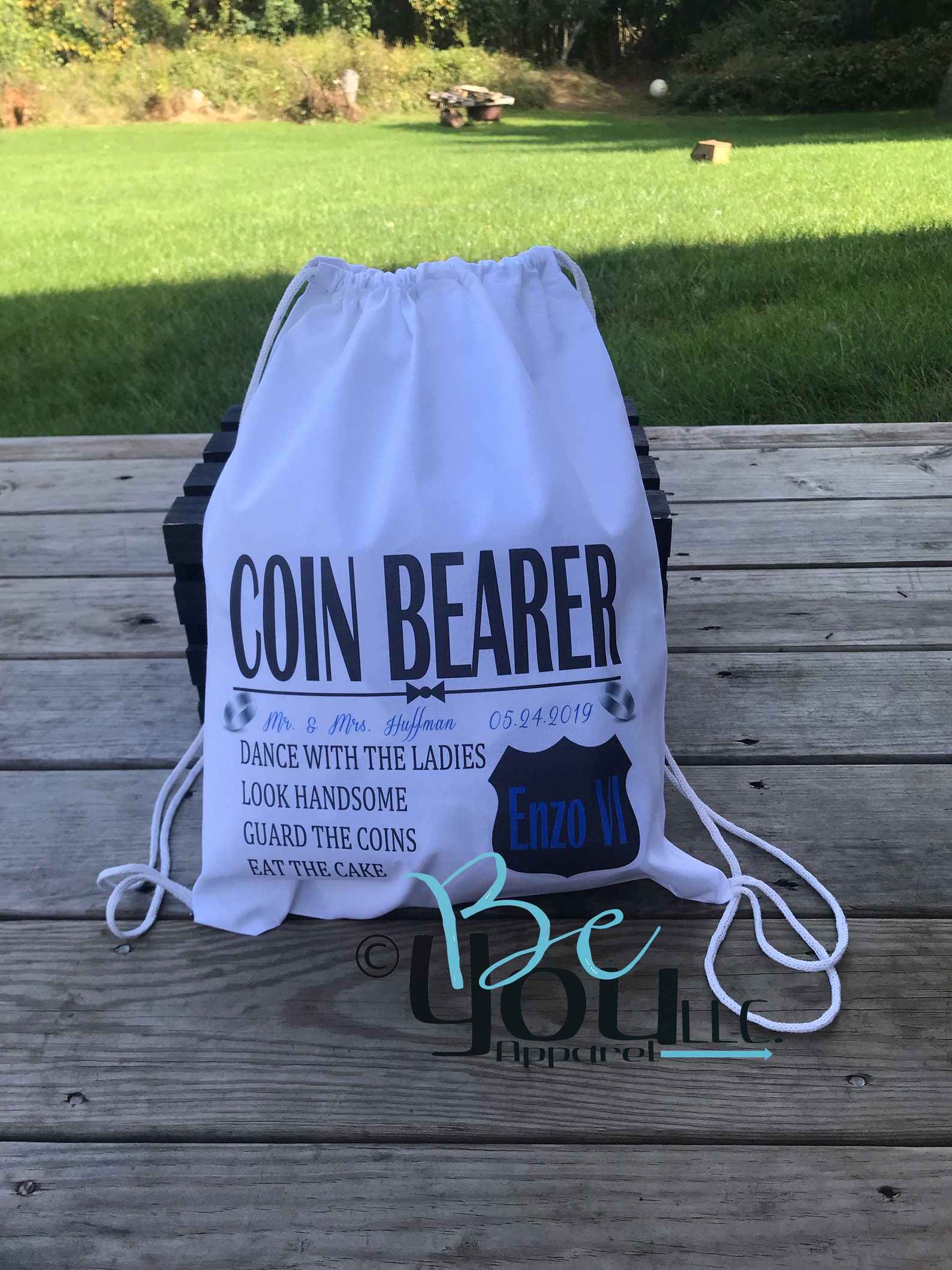 COIN BEARER Ring Bearer Gift COIN Bearer Bag Backpack Ring Etsy
