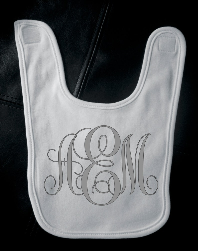 Personalized Monogrammed Bib for baby boy or baby girl gift Etsy