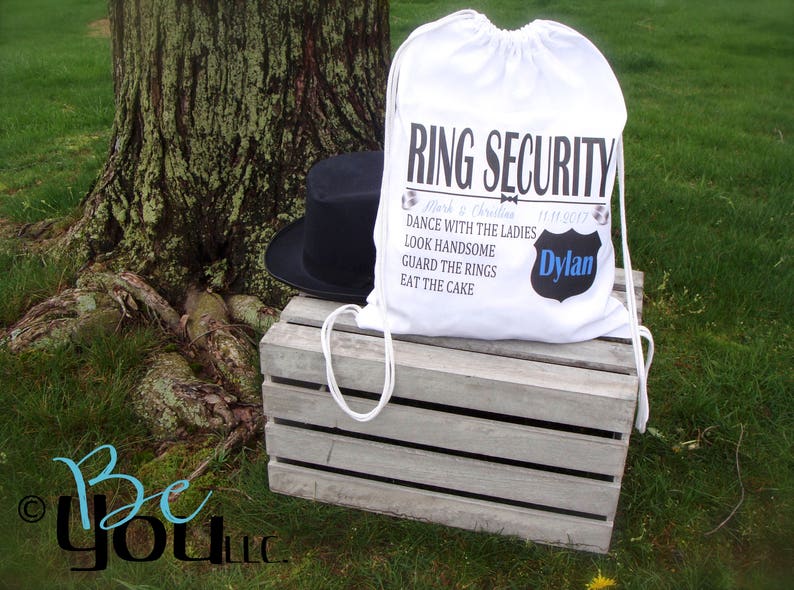 RING SECURITY; ring bearer gift; ring bearer bag; backpack; ring security gift; personalized gift; wedding party gifts; wedding; 100
