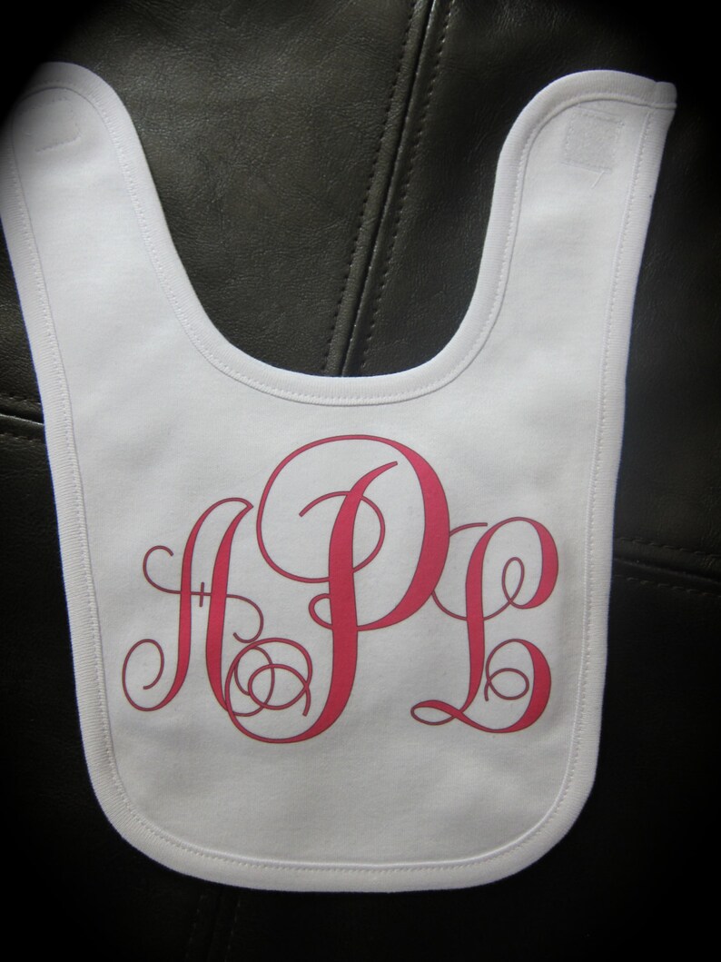 Personalized Monogrammed Bib for baby boy or baby girl gift Etsy
