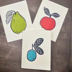 de correspondance de fruits stationnaire | Cartes de voeux pliées avec enveloppes | Cartes de correspondance vierges pliées | Jeu de 8 cartes | Article fait main